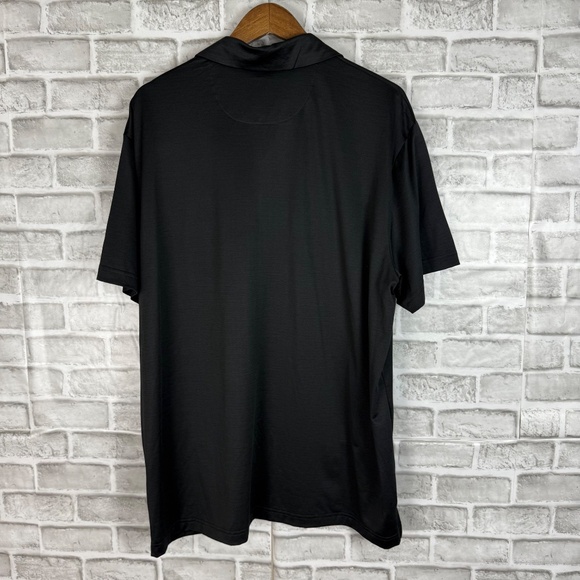 Birdie Bound Solid Black Performance Stretch Casual Golf Polo Mens 2XL - Picture 4 of 6